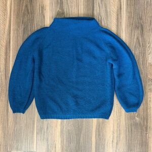 Pullover Funnel Neck Sweater | The Reset R Label | Jade Blue | Size Medium